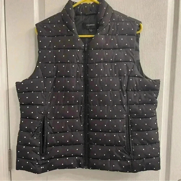 ColeBrook Jackets & Blazers - Colebrook Polka Dot Puffer Vest